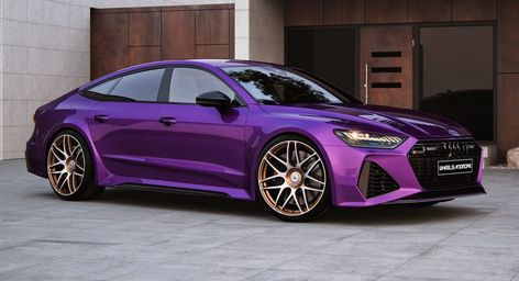 Tuned by Wheelsandmore offers six different packages for the Audi RS7. Purple Audi, Audi Rs7 Sportback, Rs7 Sportback, Candy Car, Safari Theme Birthday, Purple Car, Skyline Gt, Audi Rs, Aftermarket Wheels