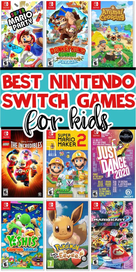 Best Nintendo Switch Games, Games For Little Kids, Nintendo Lite, Nintendo Store, Kid Games, Rules For Kids, Switch Games, Indoor Games For Kids, Play Video Games