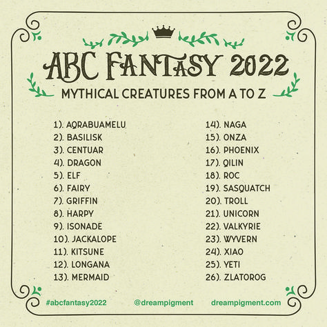 What To Draw Prompts, Mythical Creature Oc Challenge, Fantasy Art Challenge, Fantasy Drawing Prompt List, Fantasy Drawing Challenge, January Drawing Challenge 2024, List Of Fantasy Creatures, Fantasy Writing Challenge, Fantasy Art Prompts