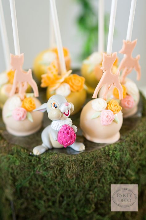 Bambi Cake Pops, Birthday Breakfast Outfit, Bambi Baby Shower Theme Girl, Bambi Baby Shower Cake, Bambi Birthday Party Decoration Girl, Bambi Party Ideas, Bambi Baby Shower Ideas, Bambi Party, Bambi Birthday