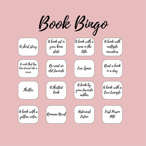 Book Bingo, Book Accessories Book Bingo, Custom Bingo Cards, Bingo Books, Bingo Card Template, Bingo Online, Free Bingo Cards, Bingo Template, Tbr List, Bingo Card