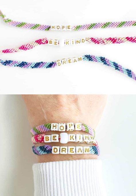 How To Make DIY Beaded Friendship Bracelets Friendship Bracelets Beads, Friendship Bracelets With Names, Yarn Friendship Bracelets, Beaded Friendship Bracelets, String Friendship Bracelets, Diy Braided Bracelet, Diy Friendship Bracelet, Friendship Bracelets Easy, Yarn Bracelets