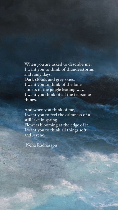 Sky People Aesthetic, Quotes Deep Meaningful Ocean, Poem About Thunderstorm, Waterfall Poems Poetry, Storm Poems Poetry, Poems On Water, Quotes About Thunderstorms, Thunderstorm Quotes Beautiful, Ocean Beauty Quotes