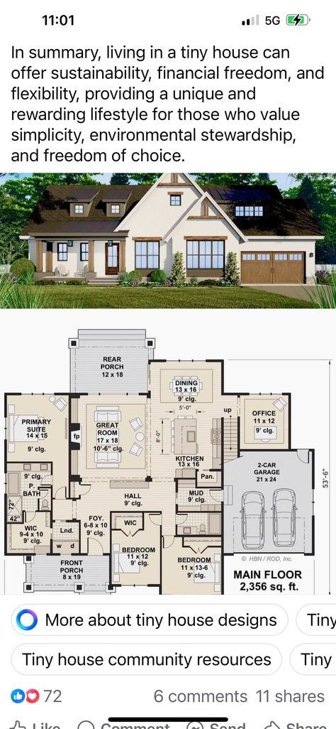 Cottagecore House Layout, Cottagecore House, Mud Bath, House Layout, House Building, Building Ideas, House Layouts, Car Garage, Tiny House