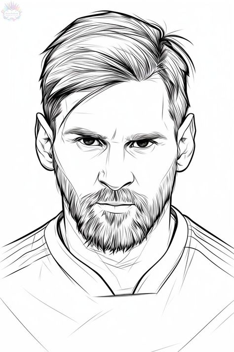 Messi Sketch, Messi Drawing, Sketches Pencil, Kickboxing Workout, Art Drawings Sketches Pencil, Poster Colour, Leo Messi, Face Men, American Indian