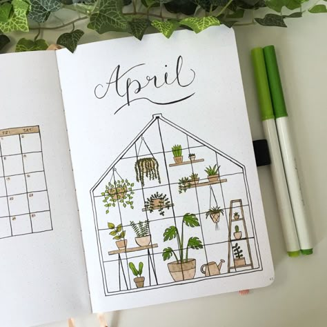 Cottage Core Bujo, Plant Bullet Journal Theme, 2022 Bujo Cover, Plant Bullet Journal, Garden Bullet Journal, Spring Bujo, Bujo Cover Page, 2025 Bujo, Bujo 2025