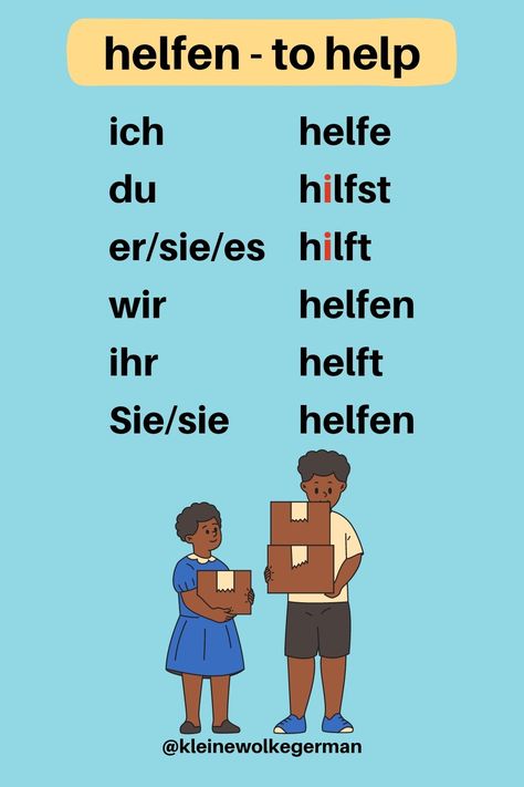 Learn German Beginner, German Beginner, German Verb Conjugation, German Phrases Learning, Irregular Verb, Grammar Notes, Study German, German Study, German Phrases