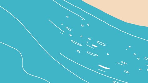 Water Animation, Illustration Prompts, Ted Ed, Adobe Animate, Anime Summer, Wave Illustration, Animation Illustration, Simple Character, Motion Graphics Inspiration