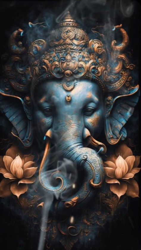 Wallpaper Ganesh Ji, Ganesha Images Hd, Mandala Wallpaper Pattern, Photos Of Ganesha, Ganpati Bappa Wallpapers, Ganesh Art Paintings, Shri Ganesh Images, Ganesha Tattoo, Buddha Artwork