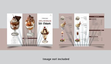 Special trifold delicious ice cream eps ... | Premium Vector #Freepik #vector #background Ice Cream Brochure, Company Brochure Design, Mother Dairy, Ice Cream Companies, Brochure Design Layout, Delicious Ice Cream, Instagram Banner, Company Brochure, Trifold Brochure Template