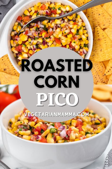 Grilled Corn Salsa Recipe, Corn Guacamole Recipe, Roasted Corn Salsa Recipe, Corn Pico, Pico Recipe, Sweet Corn Salsa, Grilled Meals, Grilled Corn Salsa, Roasted Corn Salsa