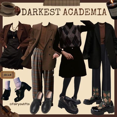 Clothes • Instagram Darkest Academia Aesthetic Outfit, Darkest Academia Outfit, Dollcore Outfits, Darkest Academia, Academia Aesthetic Outfit, Dark Academia Outfits, Dark Academia Outfit, Dark Academia Style, Dark Academia Clothes