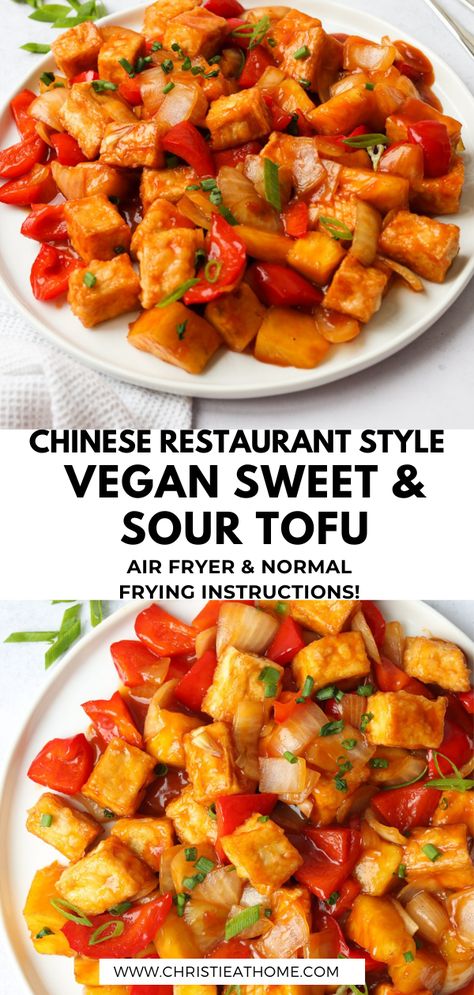 Tofu Pineapple Stir Fry, Sweet And Sour Tofu Stir Fry, Healthy Chinese Recipes Vegetarian, Tofu And Pineapple, Sweet And Sour Tofu Recipes, Asian Tofu Recipes Healthy, Tofu Recipes Crispy, Vegan Pineapple Recipes, Chinese Tofu Recipes