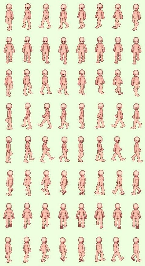 Pixel Art Characters 64x64, Minimalist Pixel Art, How To Pixel Art, Walking Animation, Piskel Art, Design Club, Pixel Characters, Flip Books, Pixel Art Tutorial