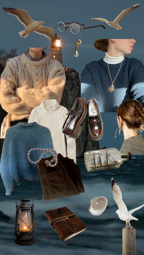 Winter Nautical Outfit, Dark Nautical Outfits, Lighthouse Aesthetic Outfits, Lighthouse Core Outfits, Lighthouse Keeper Outfit, Lighthousecore Outfit, Nautical Aesthetic Outfit, Dark Nautical Aesthetic Outfits, Ocean Academia Outfit