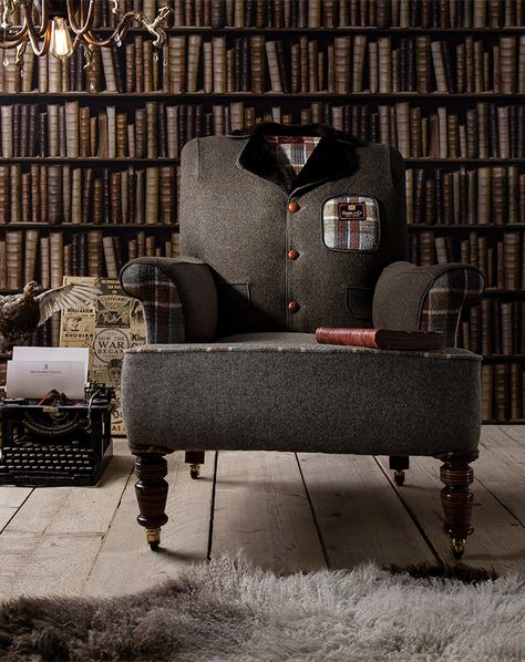 The chairs that are beautiful, bonkers, and very, very British Tweed Armchair, Stylish Room Decor, Bespoke Interiors, Beautiful Chair, Hand Crafted Furniture, Home Trends, Furniture Styles, White Houses, Chaise Lounge