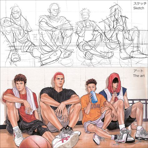 Slam Dunk Art, Basketball Manga, Takehiko Inoue, Inoue Takehiko, Slam Dunk Manga, Slam Dunk Anime, Vagabond Manga, Foto Poses, Slam Dunk