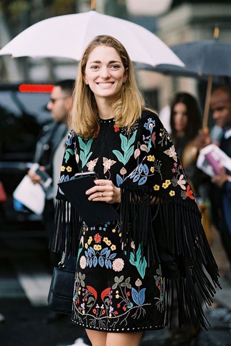 Paris Fashion Week 2016, Vanessa Jackman, Fashion Week 2016, Women Street, Mode Casual, Embroidery Fashion, Street Chic, Sofia, Look Fashion