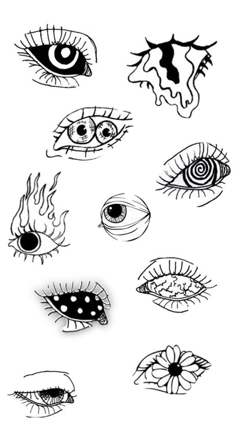 Eyeball Drawing, Wrist Tattoo Ideas, Wrist Tattoo Designs, Eyeball Art, Trippy Drawings, 얼굴 그리기, Famous Artwork, Wrist Tattoo, Cute Doodles Drawings