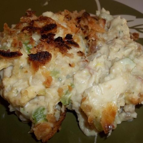 Scalloped Chicken - Delish Scalloped Chicken, Leftover Chicken Recipes Easy, Using Rotisserie Chicken, Leftover Chicken Recipes, Chicken Eating, Tasty Meat, Dinner Entrees, Delish Recipes, Chicken Casserole