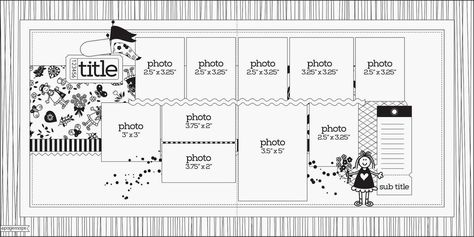 Picture Layout, Layout Sketch, Map Sketch, Kiwi Lane Designs, Scrapbook Design Layout, Scrapbooking Sketches, Scrapbook Pictures, Page Maps, Photo Layout