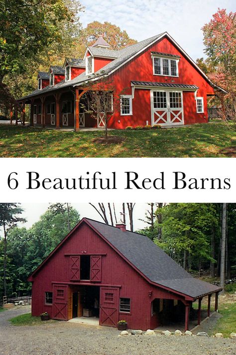 Red Barn House, Red Barn Photos, Barn Architecture, Stable Style, Design Humor, Barn Houses, Red Farmhouse, American Barn, Barn Pictures