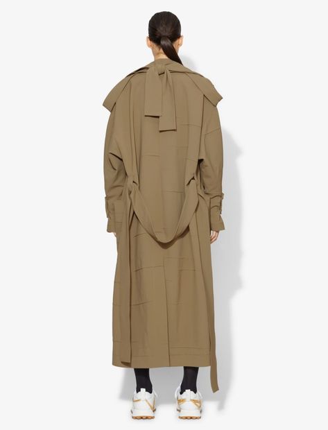 Proenza Schouler Crinkle Pleat Trench Coat dark khaki/green 4 Bags And Shoes, Oversized Coat, Dark Khaki, Fall Shopping, Women's Wardrobe, Fall 2024, Khaki Green, Fall Wardrobe, Proenza Schouler