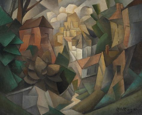 Jean Metzinger - Cubist Landscape [1911] | [Christie’s, New … | Flickr Jean Metzinger, Cubist Paintings, Figurative Kunst, Raoul Dufy, Cubist Art, Cubism Art, European Paintings, Georges Braque, Cubism