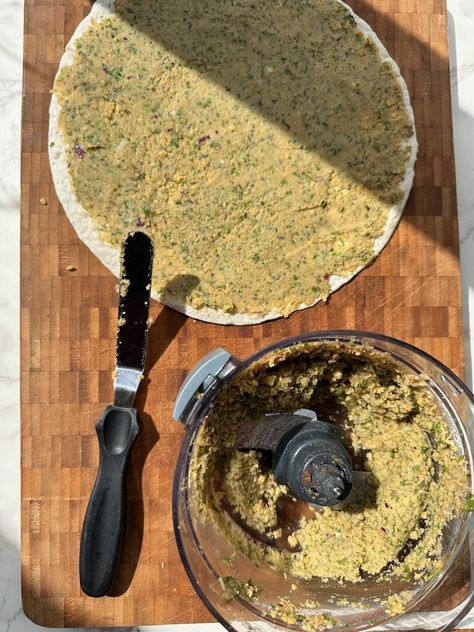 Smashed Falafel Wrap (Vegan) – Blog Greenearthorganics Smashed Falafel Wrap, Smashed Falafel, Otto Lenghi, Falafel Mix, Falafel Wrap, Vegan Blog, Dry Chickpeas, Head Of Lettuce, Vegan Roast