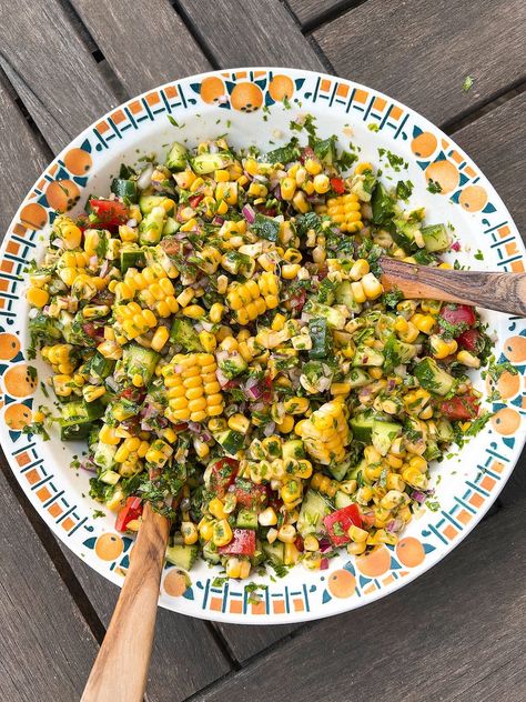 Corriander Recipes, Grated Carrot Salad, Green Dressing, Barbecue Table, Blueberry Lemon Scones, Fried Peppers, Fresh Corn Salad, Marinated Mushrooms, Squash Salad