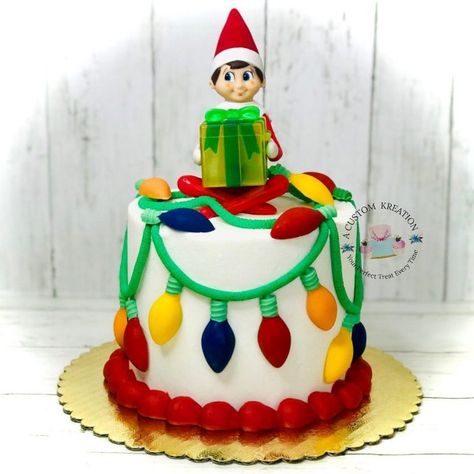 Elf On The Shelf Birthday Cake, Elf On The Shelf Cake Ideas, Elf Cake Ideas, Buddy The Elf Cake, Elf On The Shelf Cake, Elf On The Shelf Birthday, Elf Cake, Elf 2024, Birthday Elf