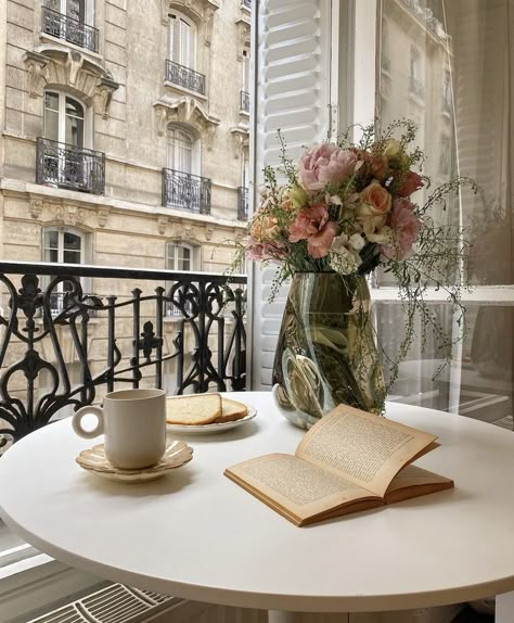 Aesthetic Apartments, Aesthetic Playlist Covers, The Highest Version Of Myself, Tea Pictures, Paris Living, Coffee With A View, Parisian Flat, Italian Apartment, Happily Ever After Starts Here