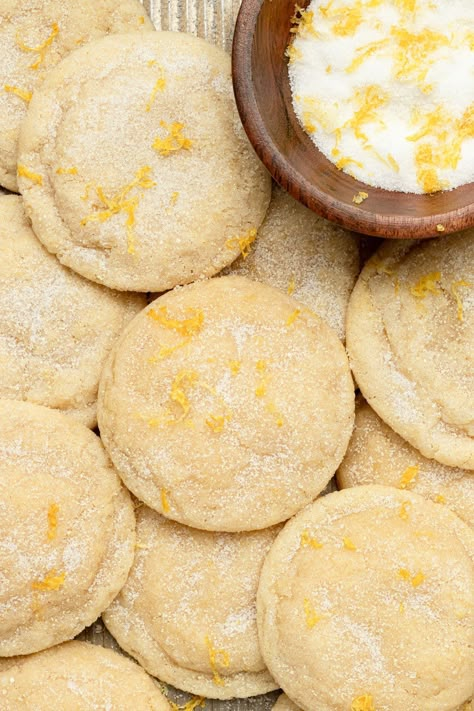 Soft & Chewy Lemon Cookies • Kroll's Korner Lemon Cookies Aesthetic, Lemon Sour Cream Cookies, Chewy Lemon Cookies, Italian Cream Puff, Moist Lemon Pound Cake, Italian Lemon Cookies, Entertaining Food Ideas, Cookies Best, Lemon Cheesecake Bars