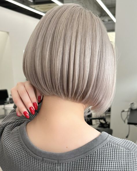 Bob Haircut Back, Bob Haircut Back View, Haircut Back View, Airy Styles, Haircut Back, Cool Blonde Hair Colour, Kort Bob, Classic Bob Haircut, Cool Blonde Hair