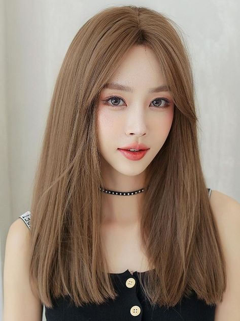 Brown Hair Korean, Korean Hair Color, Packing Bags, Long Straight Hair, Hair Strand, Hair Inspiration Color, Long Wigs, Hair Inspo Color, Brown Hair Colors