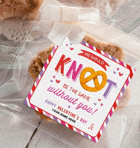 Valentine's Day Pretzel Gift Tag We Would Not Be the Same | Etsy Valentine's Printables, Valentine Gift Tags, Cute Gift Tags, Valentines Day Printables, School Pto, Volunteer Gifts, Printable Valentines, Valentine Tags, Valentine Day Gift