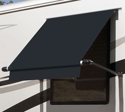 Black White Awning, Fabric Window Awnings Exterior, Black And White Awning, Black White Awning Stripe, Shop Awning Black Fabric White Trim, Canvas Awnings, Custom Awnings, Window Awning, Fabric Awning