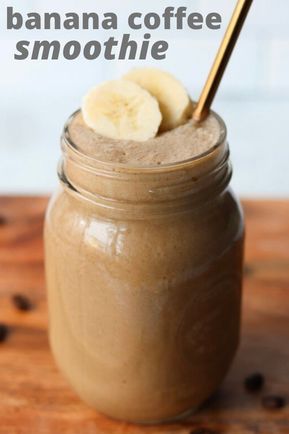 Banana Coffee Smoothie, Coffee Banana Smoothie, Coffee Smoothie Recipes, Almond Butter Smoothie, Smoothies Vegan, Banana Coffee, Paleo Banana, Coffee Smoothie, Healthy Coffee