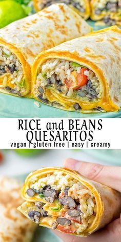 Cheese Quesadillas, Mexican Quinoa, Rice And Beans, Diner Recept, Tasty Vegetarian Recipes, Tortilla Soup, Soft Spot, Vegetarian Meals, Work Lunch