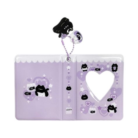 #kpop #photocard #cardholder #photos Mini Photo Albums, Card Book, Mini Photo, Purple And Black, Photo Cards, Photo Album, Black Cat, Card Holder, Purple