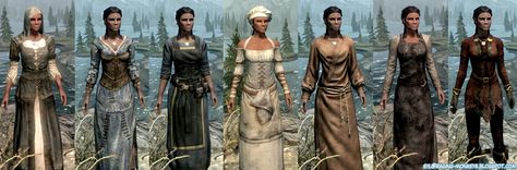 Clothes from Skyrim - showing how clothes vary between races and factions. I could try some different clothing designs if he was in a faction. Skyrim Clothing, Skyrim Bosmer, Skyrim Clothes, Medieval Britain, Skyrim Aesthetic, Skyrim Oc, Skyrim Cosplay, Sleep Outfit, Skyrim Elder Scrolls