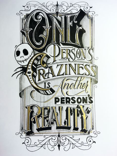 Hand lettering quote by Tim Burton Tim Burton Font, Happy Halloween Font, Halloween Fonts Alphabet, Black And White Bee, Halloween Typography, Fonts Handwriting Alphabet, Handwriting Logo, Halloween Text, Sign Fonts