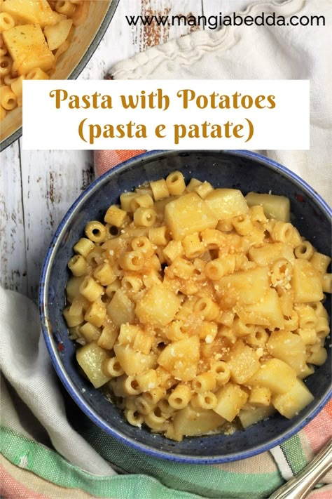 Pasta Potato Recipes, Pasta With Potatoes Recipes, Potato Pasta Recipes, Peasant Food Recipes, Pasta And Potatoes Recipes, Potato And Pasta Recipes, Italian Potato Pasta Soup, Recipes With Parpadelle Pasta, Pasta And Potatoes Italian