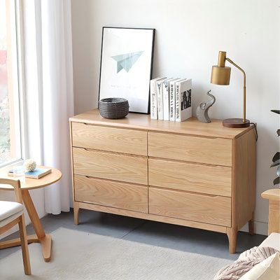 Acacia wood sideboard