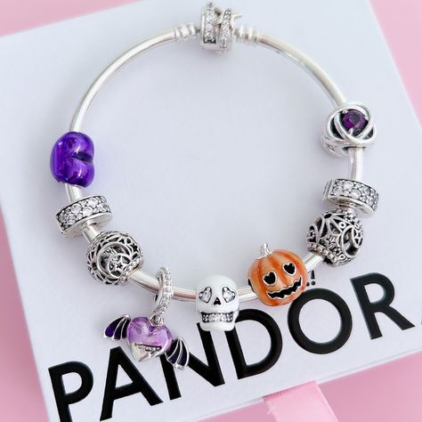 I am ready for spooky season 🎃👻 #pandora #pandoracharms #pandorajewelry #pandorabracelet #theofficialpandora #halloween #jewelry Pandora Halloween Bracelet, Pandora Collection, Halloween Bracelet, Pandora Disney, Christmas Bracelet, I Am Ready, Halloween Jewelry, Pandora Bracelet, Pandora Jewelry