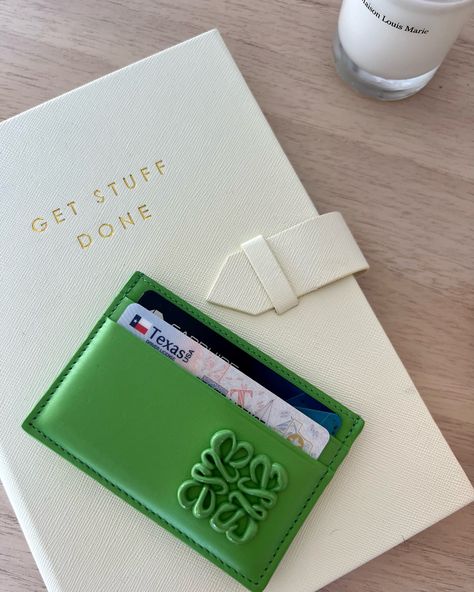 Luxury SLG | SLG | Card Case | Aesthetic | Aesthetic Flatlay Loewe Card Holder, Card Holder Aesthetic, Loewe Aesthetic, Aesthetic Flatlay, Tiny Bag, I Regret, Case Aesthetic, Aesthetic Green, Luxury Card