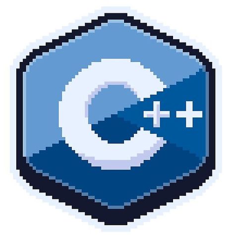 C++ Pixel Art C Programming Language, Language Logo, Arduino Programming, 8 Bit Art, C Programming, Pixel Games, C Logo, Pinterest Logo, Hardcover Notebook