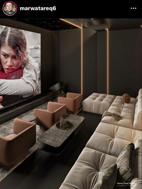 Movie Chairs Home Theaters, Independent Movie Theater, Small Home Movie Theater, Mini Home Theater Design, House Cinema Room, Home Theater Rooms Luxury, Home Theater Ideas Luxury, Modern Theater Room, Home Theater Design Luxury