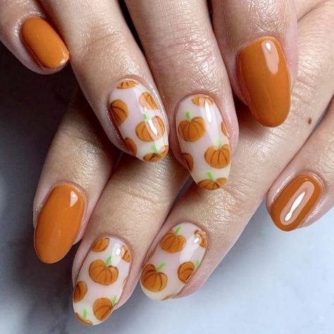 Fall Pumpkin Nails, Mix Nails, Toes Nails, Simple Fall Nails, Halloween Acrylic Nails, Pumpkin Nails, Cute Nails For Fall, Cute Spring Nails, Nail Shimmer