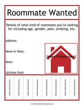 People in need of a roommate for their house, apartment or duplex can use this free, printable flyer to list their requirements and specs. Free to download and print Wanted Poster Template, Looking For Roommate, Wanted Template, Roommate Wanted, Wanted Poster, House Apartment, People In Need, Price Quote, Pinterest For Business